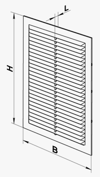 Решетка вентиляционная МВ 125-1 с